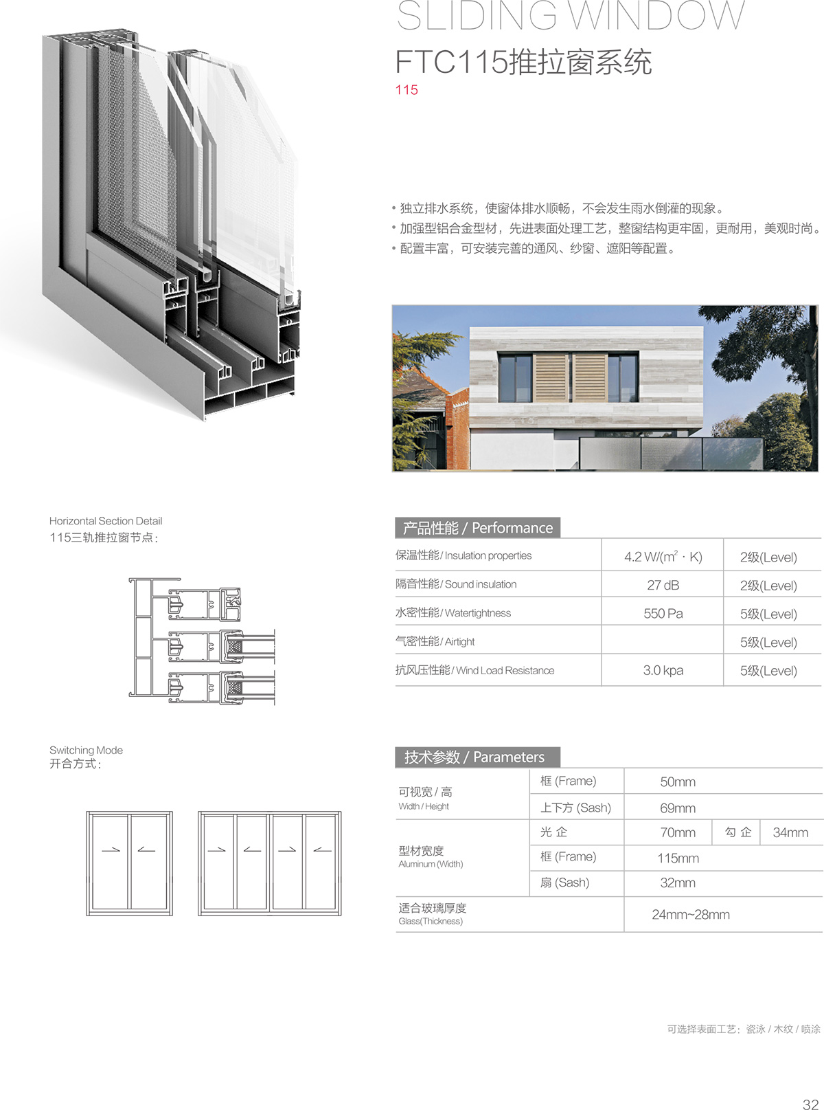 FTC115推拉窗系统